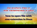 Как открыть exe файл в linux.