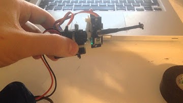 Testing naze32 gimbal servo control with two 9g servos
