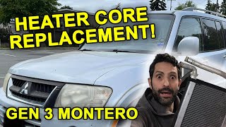 Gen3 Mitsubishi Montero HEATER CORE Replacement - Pajero Shogun 2001-2006