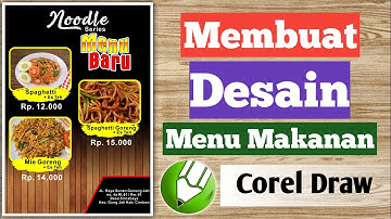 TUTORIAL COREL DRAW INDONESIA || MEMBUAT DESAIN MENU MAKANAN
