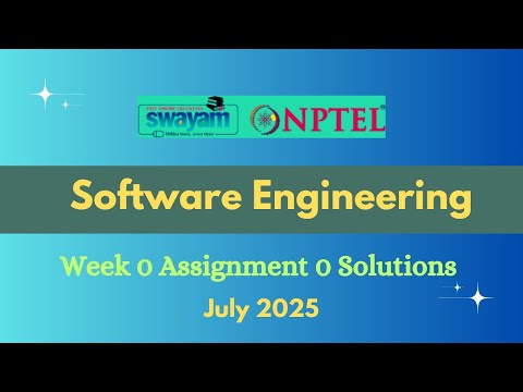 NPTEL Software Engineering Week 0 Assignment 0 Solutions July 2025