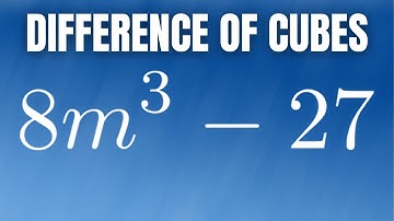 Factor the Difference of Cubes 8m^3 - 27