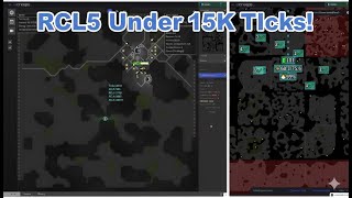 My New Personal Record  Rcl5 Under 15k Ticks  Screepsworld Speedrun