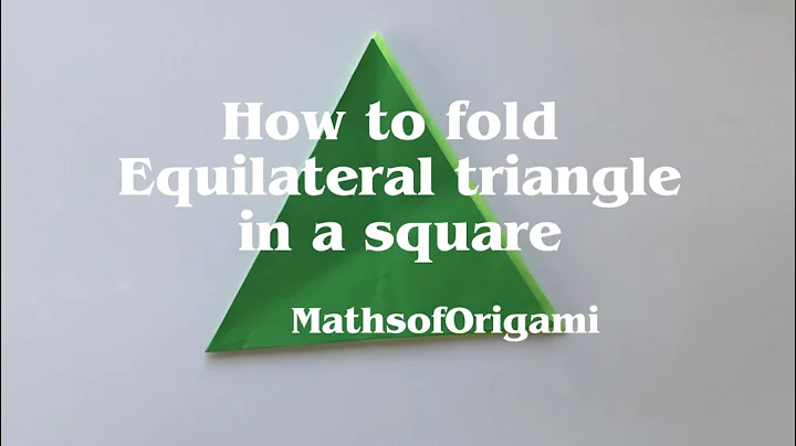 How to fold Equilateral triangle in a square | MathsofOrigami