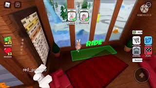 Playing sled simulator with my friend!