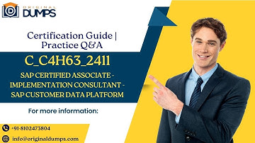 C_C4H63_2411 | Sample Questions & Answers – SAP Customer Data Platform