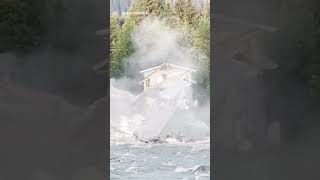 Home collapses into river during flood in Juneau, Alaska