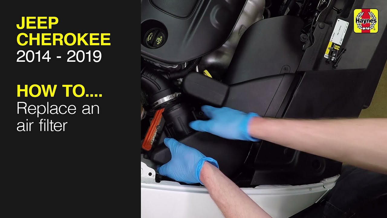 How to Replace the air filter on the Jeep Cherokee 2014 to 2019 - YouTube