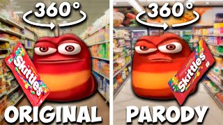 360º VR Skittles meme oi oi oi red larva ORIGINAL vs PARODY