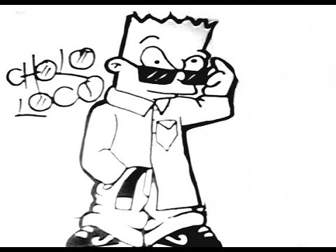 Kids Lets Learn To Draw Bart Simpson Gangster Or Cholo Youtube.