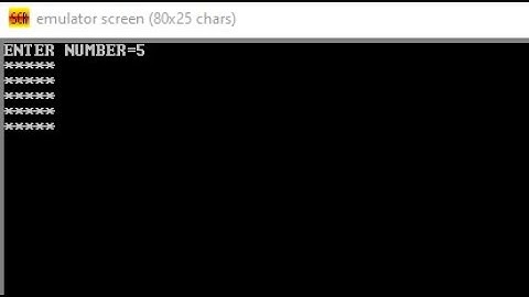 Assembly language bangla Tutorial Emu8086-Square star shape