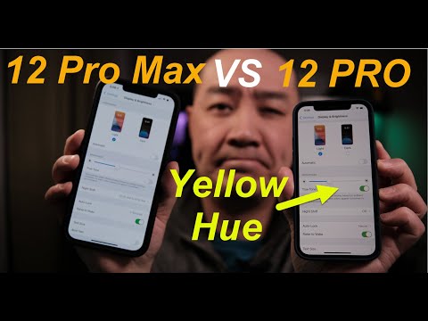 Iphone 12 Pro and 12 Pro Max Display Comparison. YELLOW HUE ISSUE. True Tone isn't right!