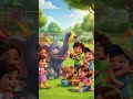"The Hungry Elephant and Bear’s Funny Game"#short explore new trend #funny #cartoon #kids video