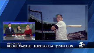 Rare 1952 Mickey Mantle baseball card going up for auction