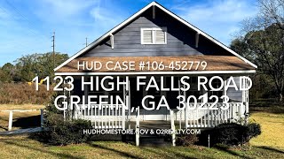 1123 High Falls Road, Griffin, GA 30223 (HUD Case #106-452779) ~ 2 BR/1 BA ~ $105K
