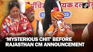Moments before Rajasthan CM announcement, Vasundhara Raje showed chit to Rajnath, what transpired? screenshot 4