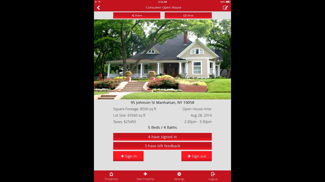 AM Open House App for iOS and Android Demo - Version 2.2