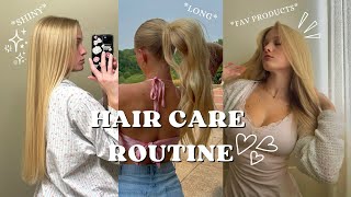 my haircare routine for long shiny hair