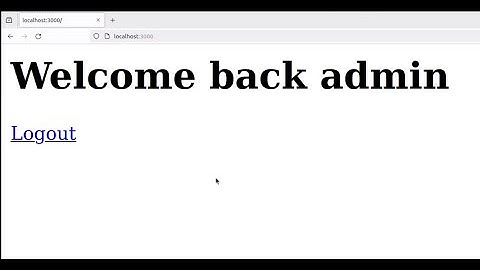 Node.js Session based Authentication