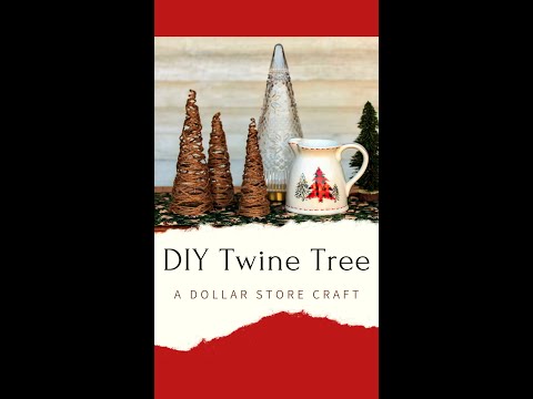 DIY Twine Tree (A Dollar Store Craft) #short