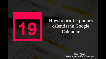 Easy way to take printout of Google Calendar for 24 hours -  Solved