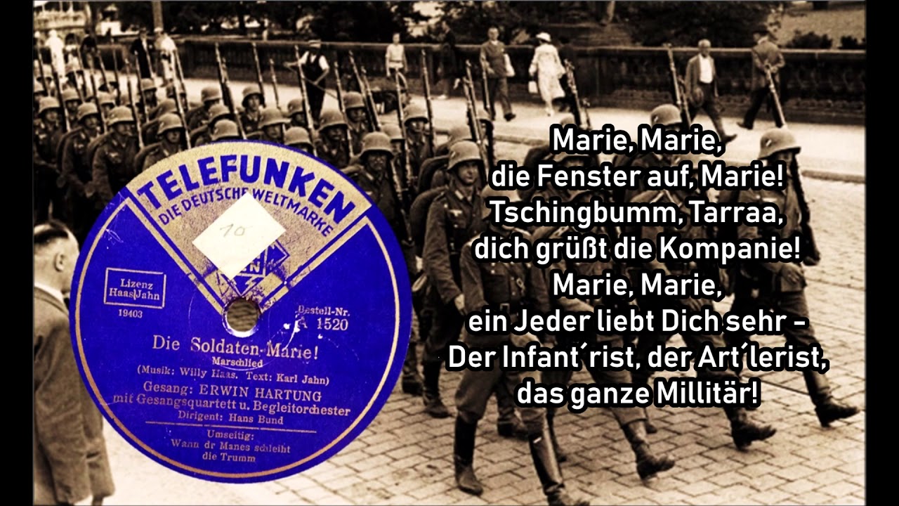 Die Soldaten-Marie, Marschlied, Erwin Hartung & Orch. Hans Bund, Januar 1933