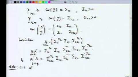 Mod-01 Lec-40 Canonical Correlation Analysis