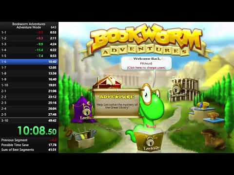 Bookworm Adventures Speedrun Adventure Mode In 48 41