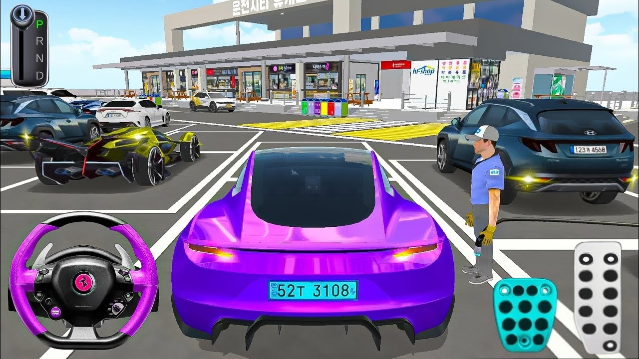New EV Car Tesla Roadster Charging At Highway Rest Area - 3D Driving Class Android Gameplay 2025