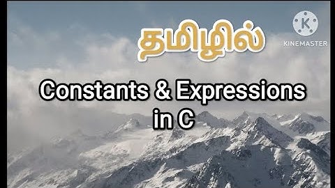Constant in C | C language in tamil #c, #c++, #computer