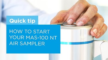 How to start your MAS-100 microbial air sampler and where to place the lid