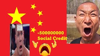 Bald chinese man removes John Xina's social credit