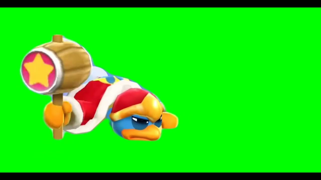 King Dedede gets launched and landed on Green Screen 