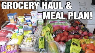 LARGE FAMILY GROCERY HAUL \& MEAL PLAN!