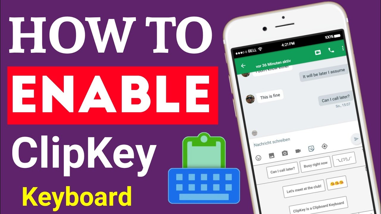 Clipkey How to enable Clipkey Keyboard in Android & iPhones Clipkey