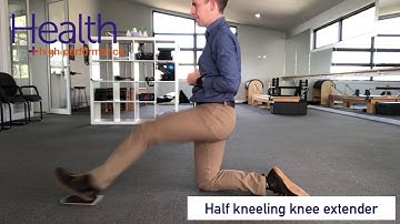 Half kneeling knee extender for hamstring strain | Melbourne Sports Chiropractor