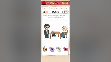 Brain Test 2 Tricky Stories AGENT SMITH level 11 Walkthrough #NovemacGaming #shorts