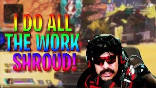 DrDisrespect Is Angry On Shroud! Alinity Awkward Moment! | Apex Legends moments #1