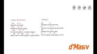 kunci gitar & lirik lagu | D'Masiv - cinta sampau disini