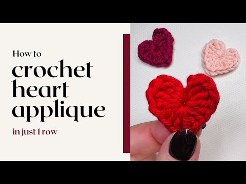 How to Crochet Tiny Heart in Just One Row ❤️ | Jolly Lizard's