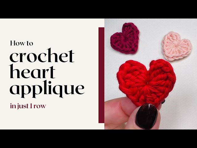 How to Crochet Tiny Heart in Just One Row ❤️ | Jolly Lizard's