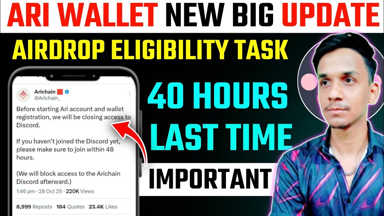 Ari Wallet New Big Update😮Ari Chain Airdrop Eligibility Task ~Ari Wallet Registration Complete Guide