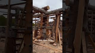 Балки межэтажного перекрытия . #деревянныйдом #стройка #wood #банякупить