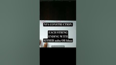 NFA CONSTRUCTION EXAMPLE THEORY OF COMPUTATION #computerscience #toc  #theoryofcomputation #shorts