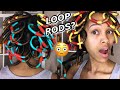 LOOP RODS On Natural Hair For Spiral Ringlet Curls