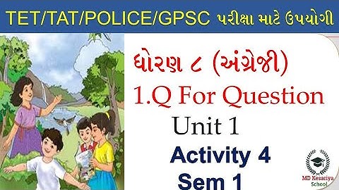 std 8 English unit 1 activity 4//std 8 english unit 1 sem 1