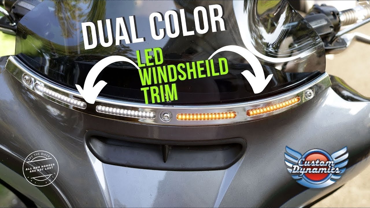 My Custom Dynamics install windshield trim turn signals Dual Color led  lights