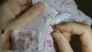 : Hand embroidery on knitted fabric (part 1)