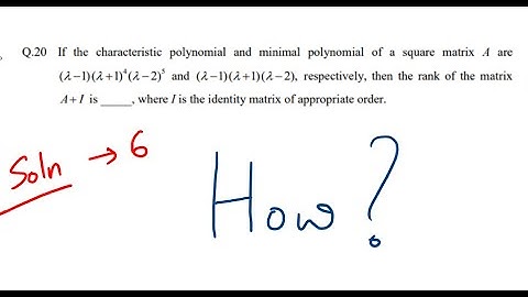 GATE 2019 mathematics solution Linear algebra question
