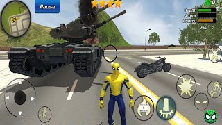 Spider Rope Hero Gangstar Vegas Crime City Simulator Killing All with Tank #1 - Android Gameplay screenshot 2